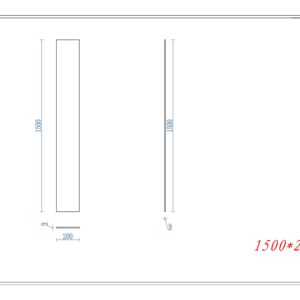Stootbord marmerlook 1500x200x9