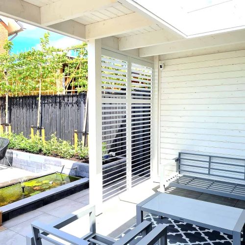 aluminium shutters buiten